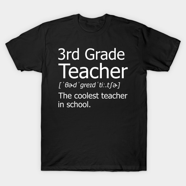 Funny 3rd Grade Teacher Meaning T-Shirt Awesome Definition Classic T-Shirt by hardyhtud